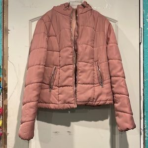 Kids pink fashion nova puffer coat